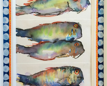 Mediterranean Fish, painted frame