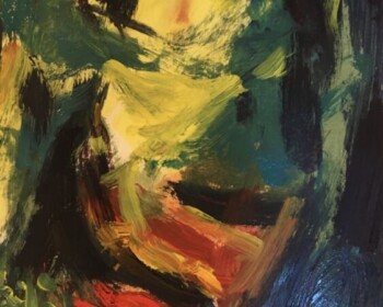 Landscape, vibrant, strong colour, acrylic