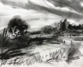 River Test, landscape, water, impressionistic