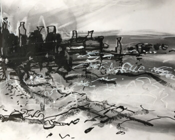 Shoreline, mixed media, breakwater, East Head